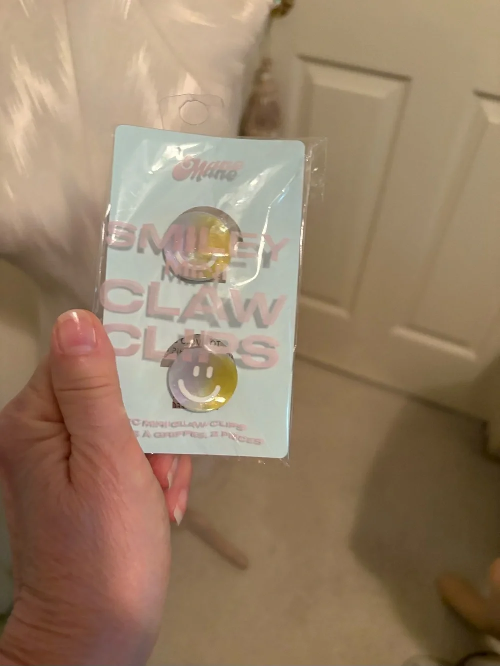 Smiley Face NWT Mini Claw Clips - Yellow Gradient